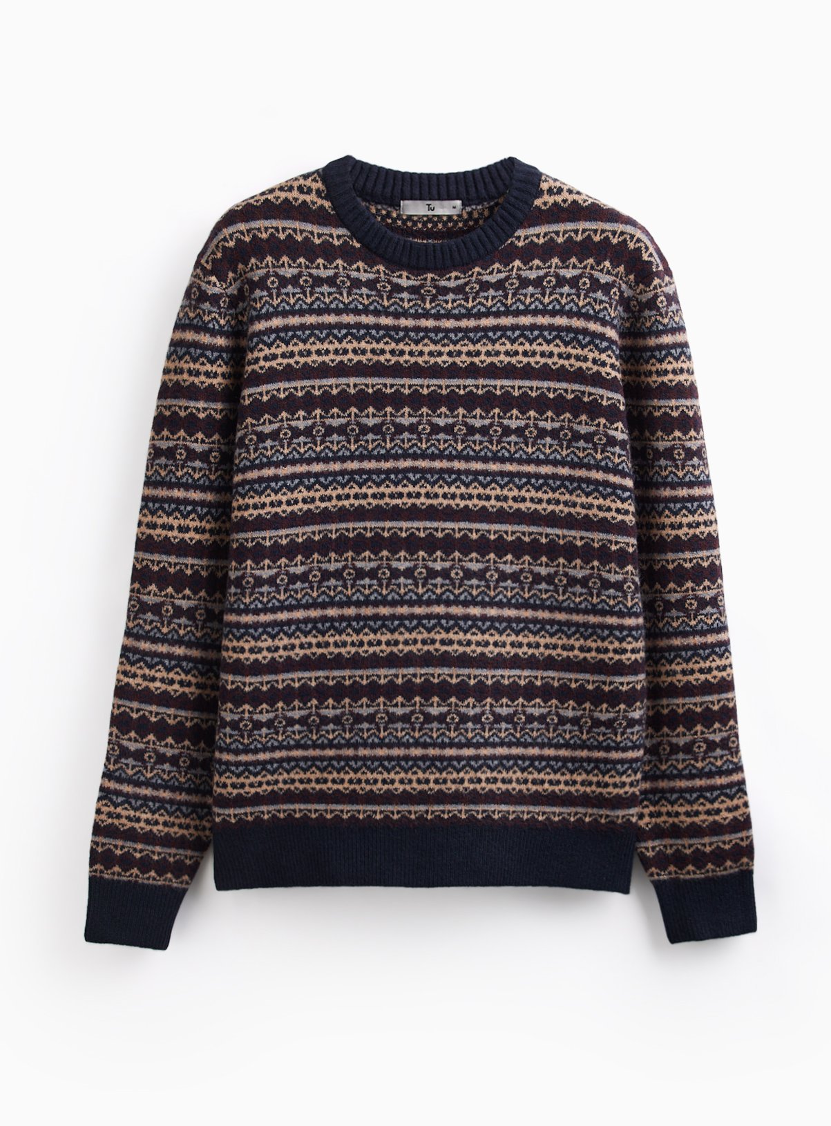 All Over Fairisle Crew Neck Jumper XXXL - Image 3 thumbnail